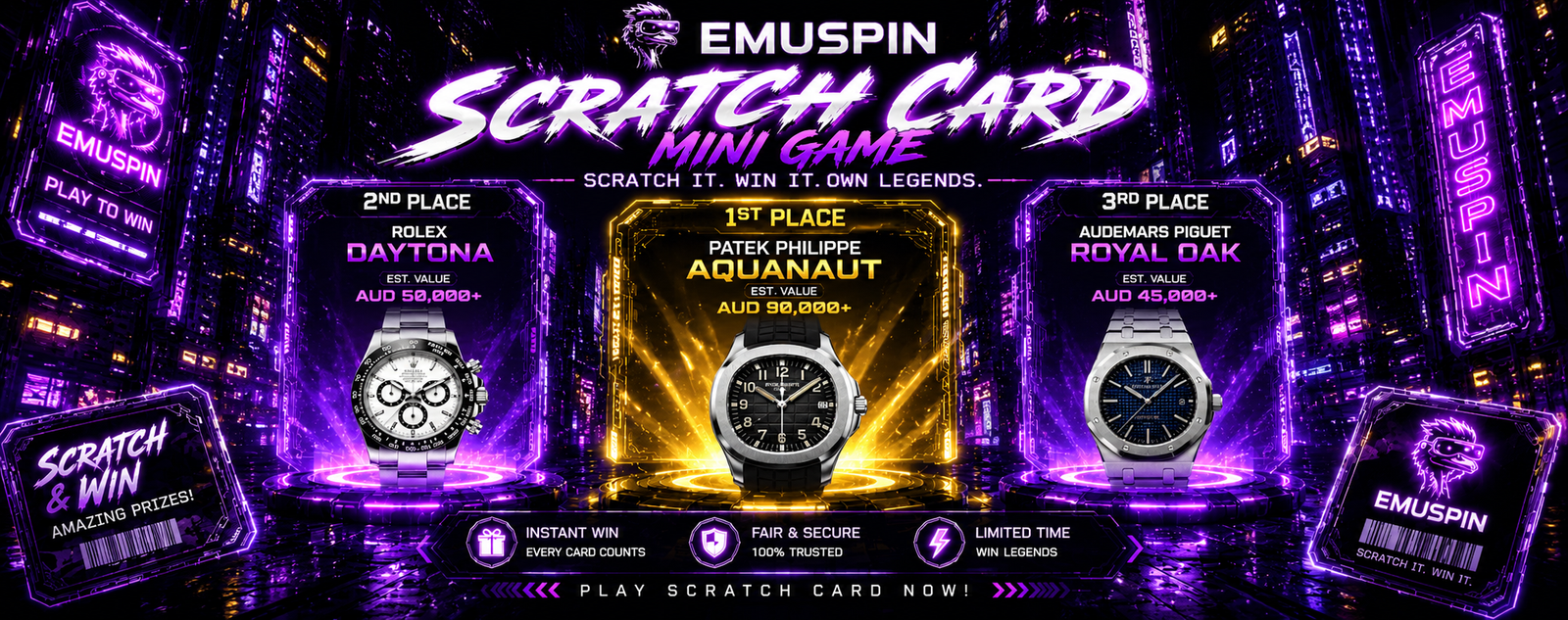 EMUSPIN Scratch Card
